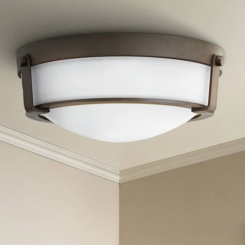 Hinkley Hathaway 16"W Olde Bronze Ceiling Light - Picture 1 of 6