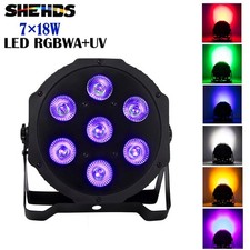 7x18W Beam RGBWA UV 6in1 Par Light LED Wash Lighting Stage Light DJ Party Disco