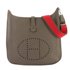 HERMES Everlyne 3 TGM Amazon Shoulder Bag Taurillon Clemence Etain 90240708