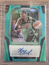 2025 Panini WNBA Prizm Natasha Cloud Teal Prizm Auto #SG-NC Liberty /35