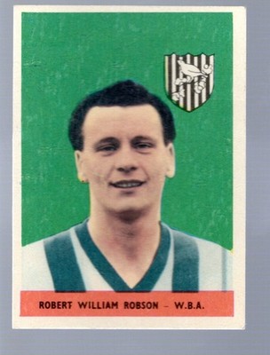 Robert Robson 1958-59 A&BC Footballers #7 Red & Blue Back