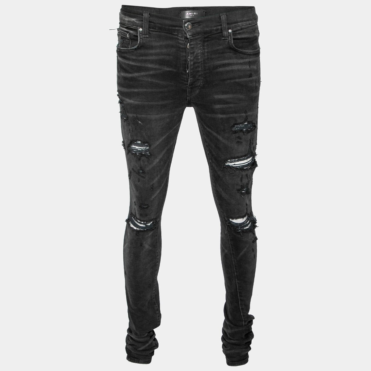 AMIRI ブラックデニム スリムフィット　28 Amiri Black Distressed Denim Slim Fit Jeans M | eBay