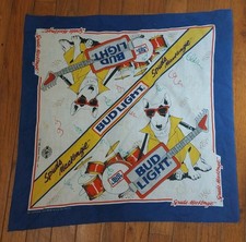 Vintage 1988 Spuds Mackenzie Bud Light Bandana/Handkerchief