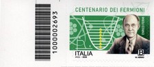 ITALIA 2026 - Centenario dei Fermioni - Enrico Fermi - Codice a barre