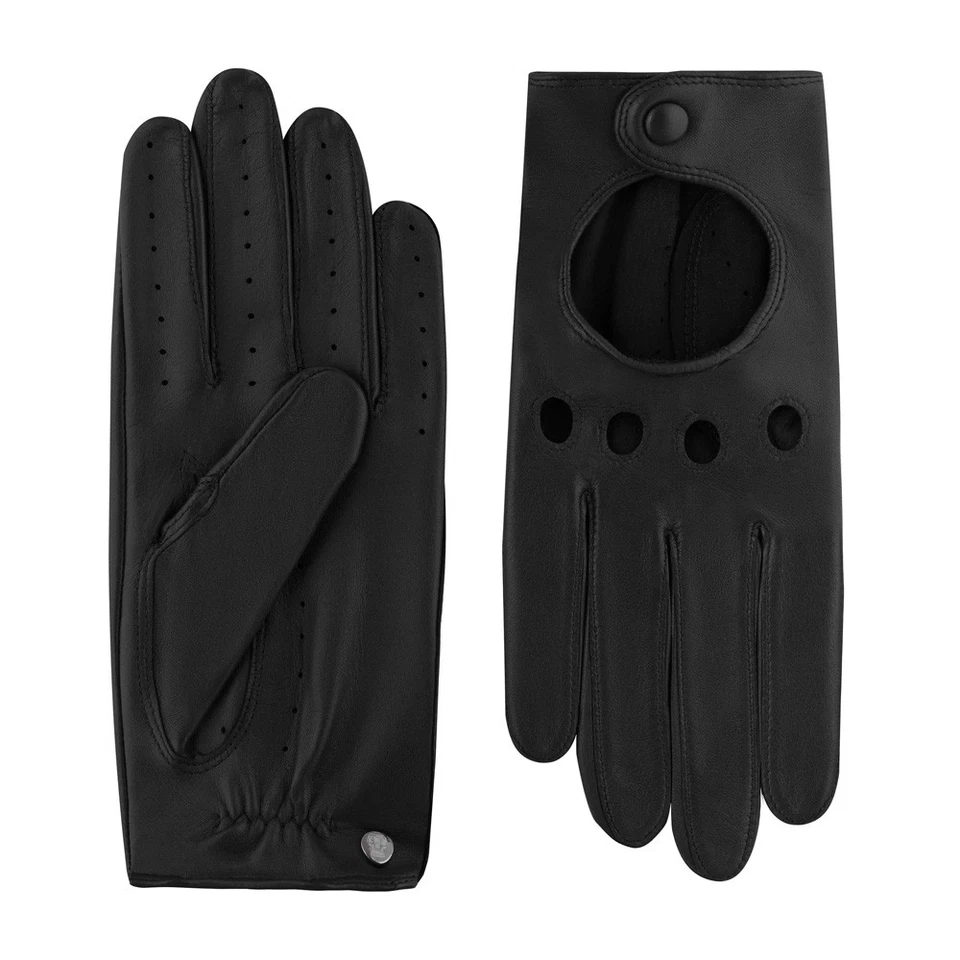 Roeckl Rom Autofahrer Handschuhe Damen Schwarz Hirschleder Oldtimer Black - Bild 1 von 3