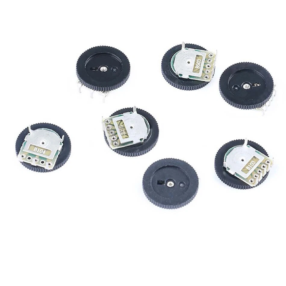 Mono/Stereo Gear Dial Potentiometer 1KΩ 5KΩ 10K 20K 50K 100KΩ Lautstärkeschalter - Bild 4 von 4