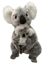 Bocchetta Grey & White Koala With Baby Plush Toy 14"  Stuffed Animal 3+ Gift