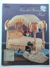 Fashion Doll Crochet Canopy Bed Pattern Booklet