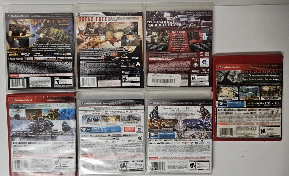 PlayStation 3 Lot of 9 Games (Uncharted 3, Assassin's Creed, Etc) - Image 2 of 3