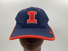 Illinois Fighting Illini Hat Cap Strapback Blue Orange Nike Dri-Fit Adjustable
