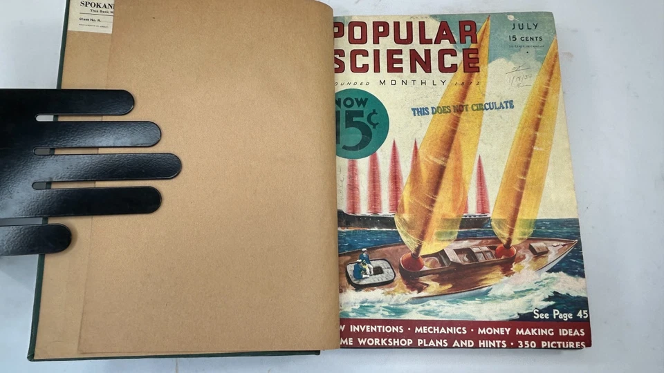 Bound Magazine: Popular Science Monthly: July to December 1933 - Image 2 of 4