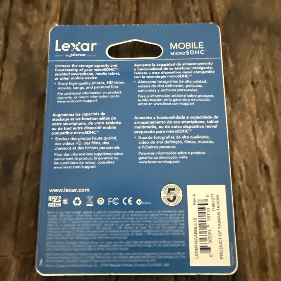 Lexar 16GB Mobile Micro SDHC Class 10 Brand New - Image 2 of 2