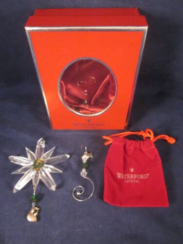 WATERFORD CRYSTAL Christmas Ornament 2007 12 Days Partridge Charm CHIPPED in BOX - Picture 1 of 9