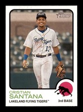 2022 Topps Heritage Minors #98 Cristian Santana Tigers Baseball Card