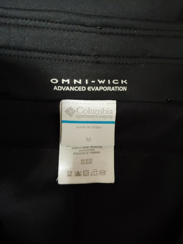 Columbia Tennis Golf Rock Skort Medium schwarz Reißverschlusstasche reflektierend Omni Wick - Bild 5 von 6