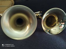 Silver ,STC 5'3/8 Big Bell Trumpet w/Flip-Key Leadpipes Heavy D2H Mouthpiece