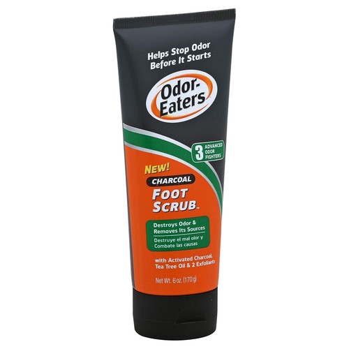 Natural Charcoal Foot Scrub, 6oz - Tea Tree Oil & Odor Eliminating Cream - Picture 3 of 6
