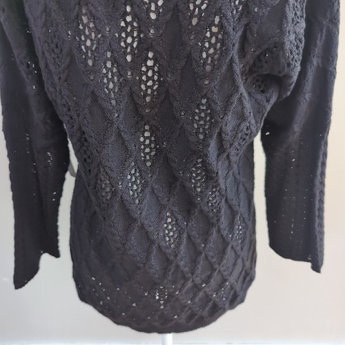 NWT Nic + Zoe Black Knit 3/4 Sleeve Sweater Size XL - Picture 7 of 12