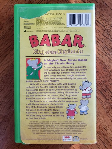 Babar König der Elefanten VHS Klappschale - Bild 2 von 3