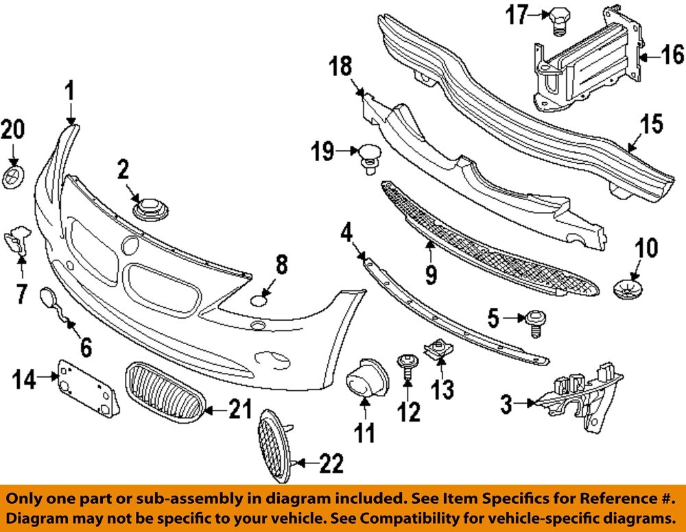 BMW OEM 03-08 Z4 Front Bumper-Side Support Bracket Right 51117165180