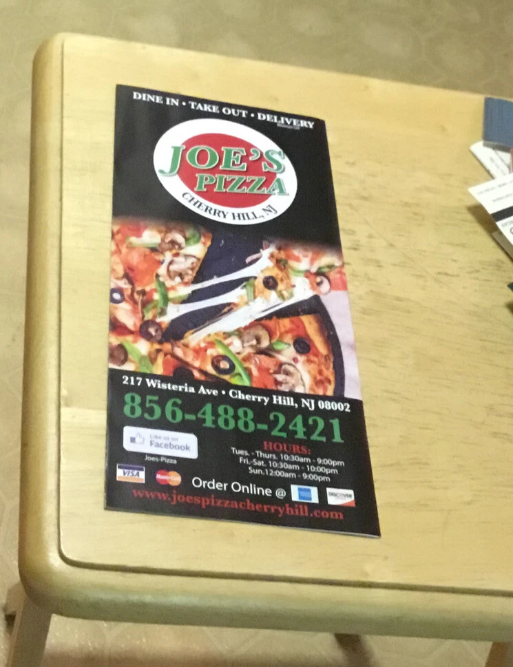 Jersey sales joe's pizza