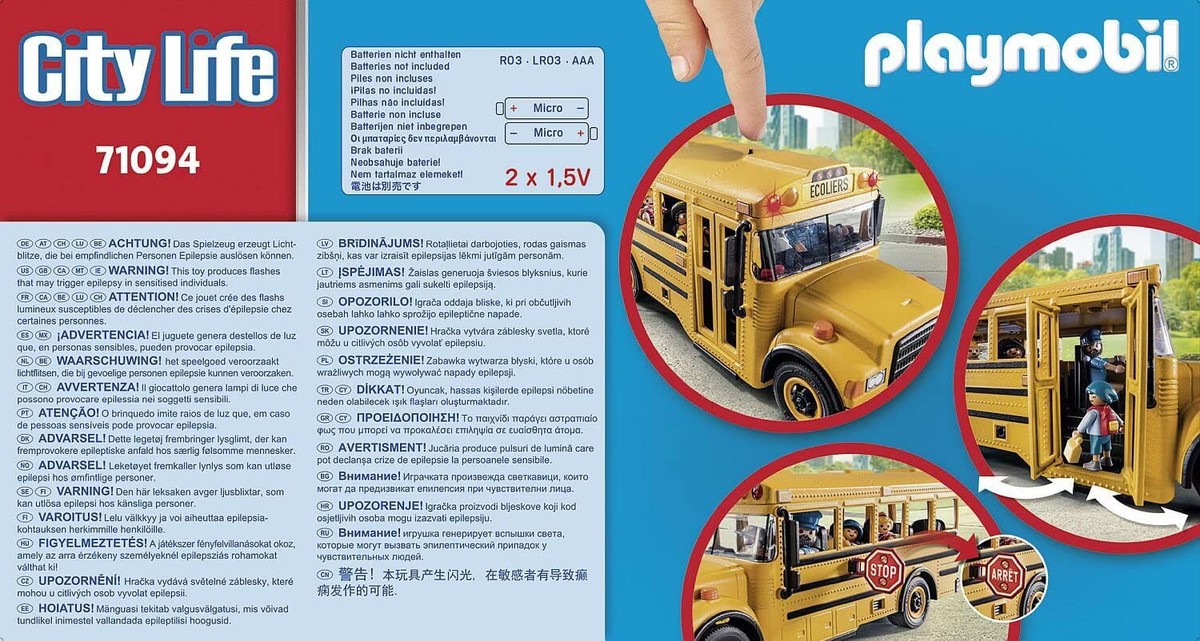 playmobil 71094 スクールバス Amazon.com: Playmobil School Bus 2022 Version : Toys & Games