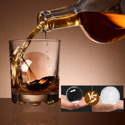 Crystal Clear Ice Ball Maker 4 Cavity Large Clear Ice Balls Form