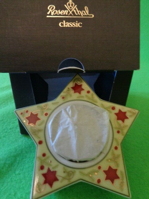 Porzellan Stern Kerzenleuchter Weihnachs Noel 9 cm von Rosenthal