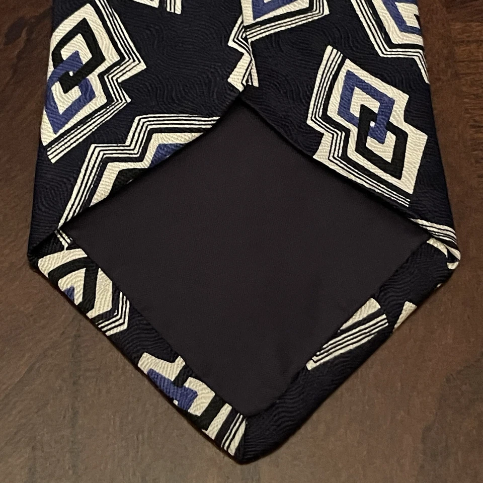 Vintage Structure Blue 100% Silk Men’s Neck Tie Made In USA - Image 2 of 4