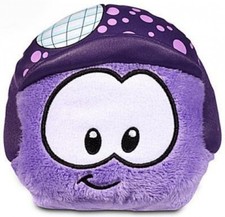 Club Penguin Series 11 Purple Puffle 4-Inch Plush Disco Ball Hat 