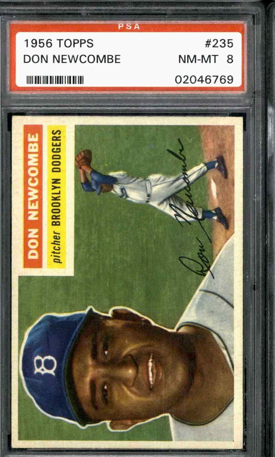1956 Topps #235 Don Newcombe - PSA 8
