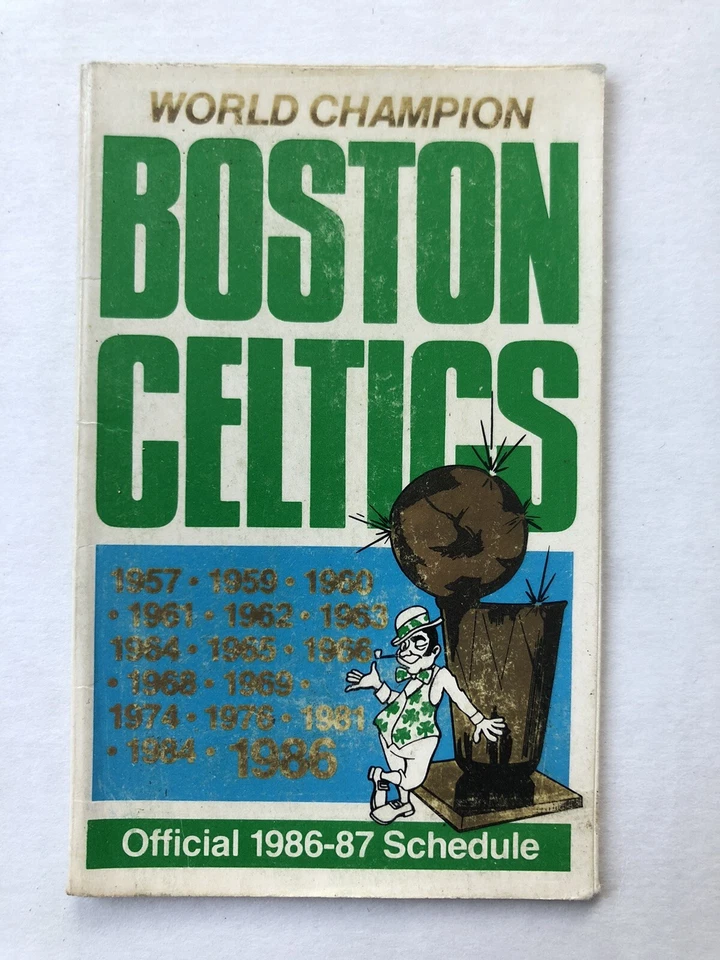 Larry Bird Últimas 6 Temporadas NBA Boston Celtics Horarios Oficiales de Bolsillo Foto 2 de 4
