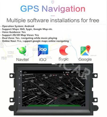 Car Stereo Radio GPS Navi WIFI Head Unit Android 14 Fit For Ford Edge 2007-2010 - Picture 14 of 24