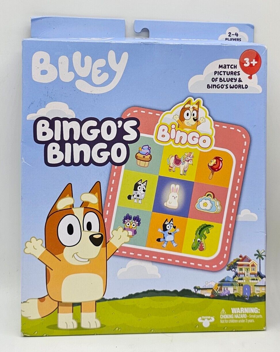 Bluey Jogo de cartas Bingo's Bingo para 2 a 4 jogadores com personagen