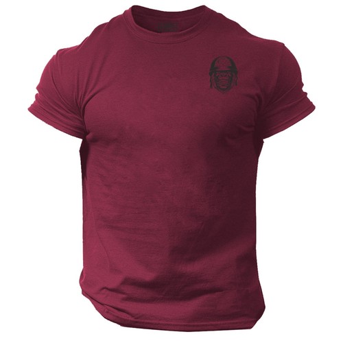 Commando Gorilla T Shirt Pocket Gym Clothing Bodybuilding Training Workout Top - Picture 10 of 18