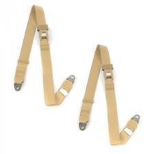 Vintage 1971 - 1974 Standard 2pt Tan Lap Bucket Seat Belt Kit - 2 Belts