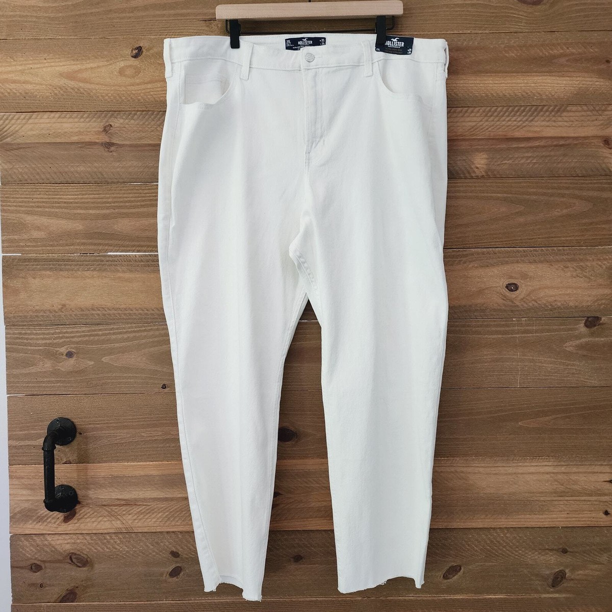 パンツ Abercrombie&Fitch white pants NEW Abercrombie & Fitch Ultra High Rise Vintage Straight