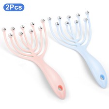 2Pcs Head Neck Massager Portable Scalp Massager for Relax Calm Stress Relief