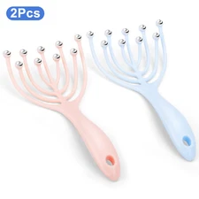 2Pcs Head Neck Massager Portable Scalp Massager for Relax Calm Stress Relief