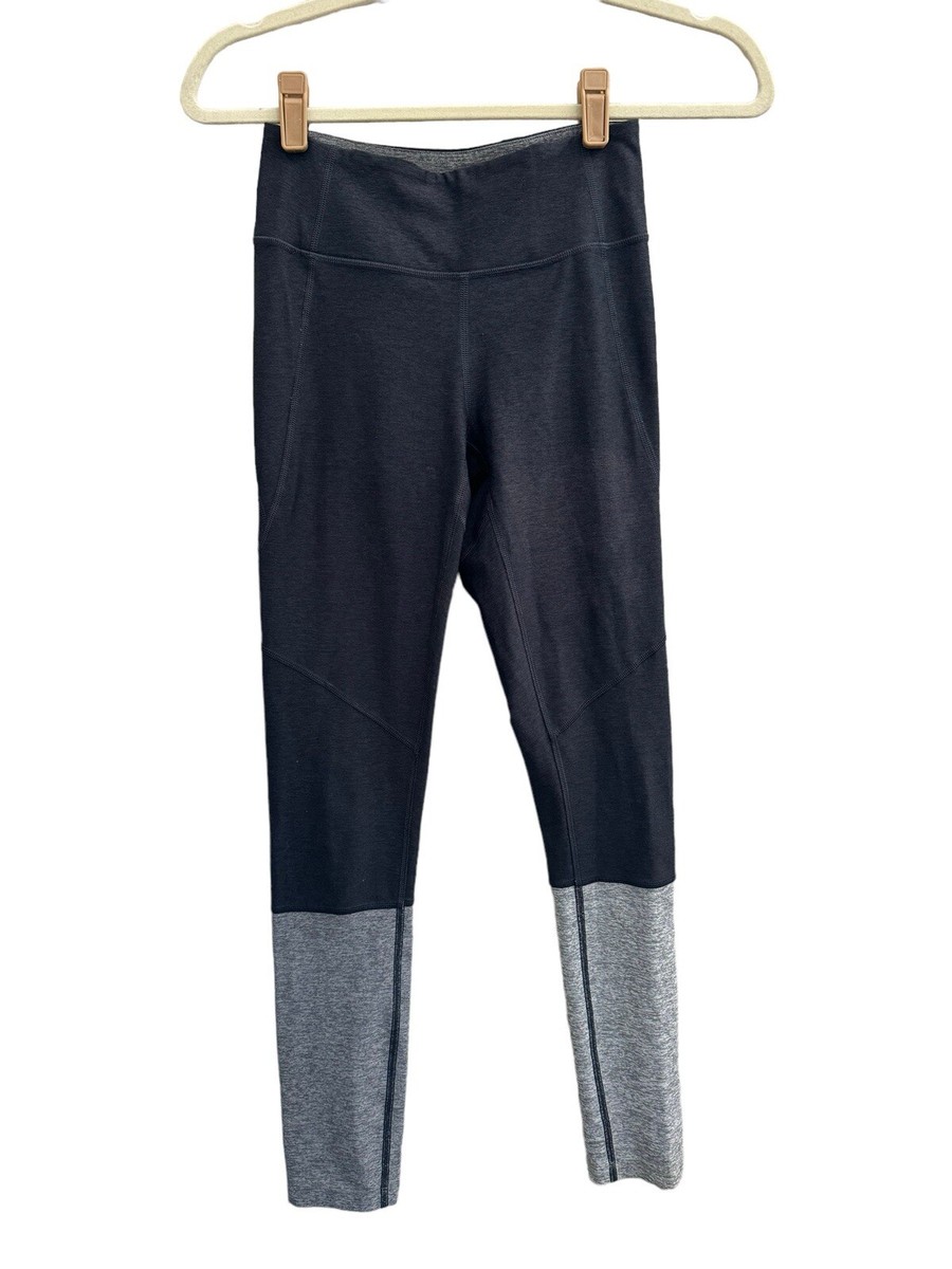 Outdoor Voices XS Leggings Black Gray Athletic Colorblock Full