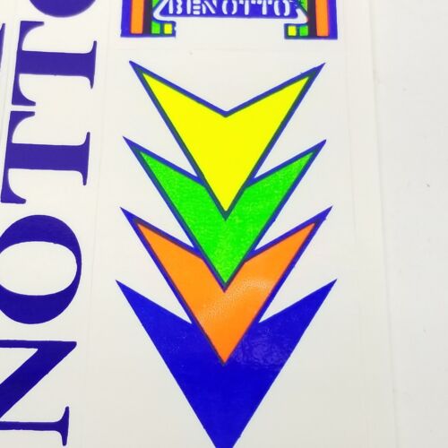 Juego de calcomanías Benotto italianas de colección marco pegatinas ciclismo azul amarillo verde brillo - Imagen 6 de 9