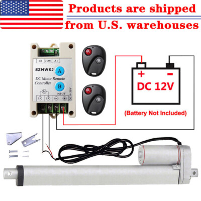 Heavy Duty 14mm/s 12V Linear Actuator +Positive Inversion Controller +Bracket IG