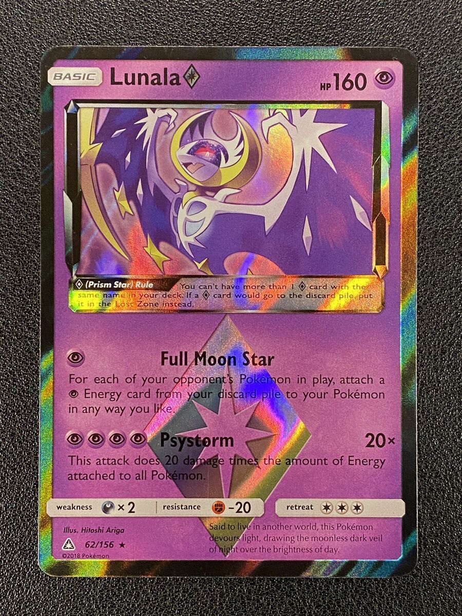 Mavin  Pokemon TCG Lunala GX 172/156 Ultra Prism Gold Secret Rare NM