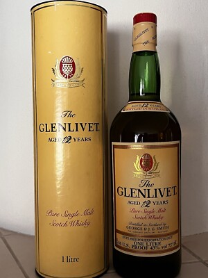 The Glenlivet 12 Years Unblended all malt Scotch Whisky 43% Scotland OVP 1 Liter