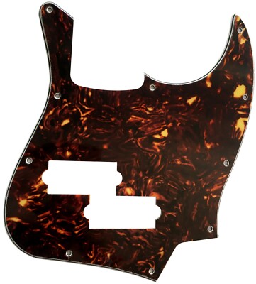 New 4 Ply Guitar Pickguard For Top Jazz Bass With PB Pickup Hole ,Brown Tortoise