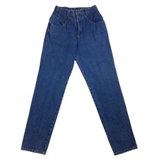 Vintage 80s Stefano High Waist Mom Jeans Women Sz 12 27x33 Tapered Leg Blue Y2K