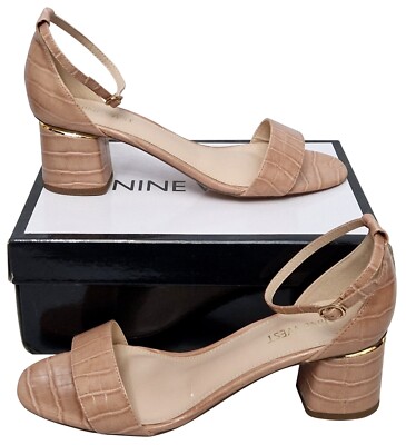 Nine West Winnie atemberaubende rosa Lack Synthetik High Heels UK 8 UVP 79 £