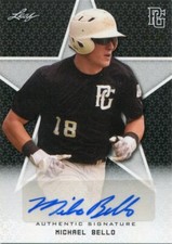 2020 Leaf Perfect Game Autographs Black Michael Bello Auto 6/50