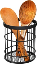 Black Kitchen Utensil Holder for Countertop Metal Wire Kitchen Utensils Crock...
