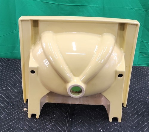 yellow bathroom sink ceramic original porcelain vanity cabinet - Picture 12 of 14